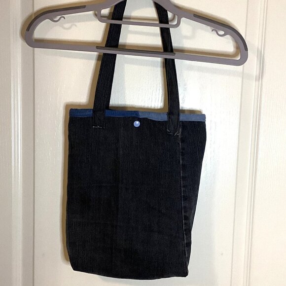 Handmade Small Denim Tote Shoulder Bag With Face Cute Core Hippie Y2K - Picture 4 of 5